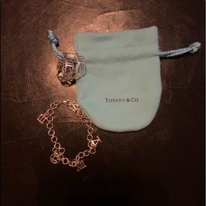 Roman numeral Sterling silver bracelet and earrings with jewelry bag